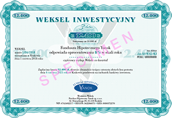 Weksel inwestycyjny 8%