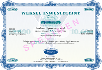 Weksel inwestycyjny 6%